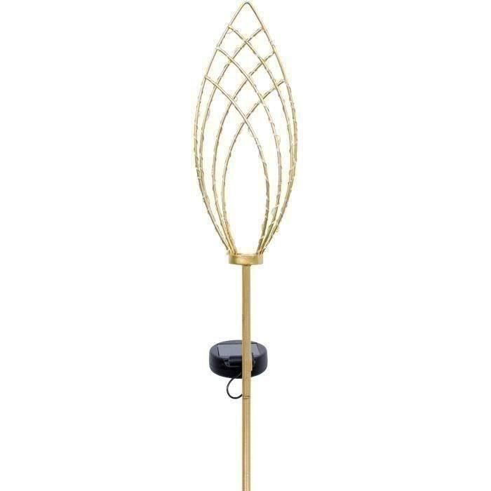 Linterna solar - GARDEN ID Epi Gold - Ø11 h81 cm - Autonomía 6-8 horas - Botón encendido/apagado - Batería AAA recargable. 2 Linterna solar - GARDEN ID Epi Gold - Ø11 h81 cm - Autonomía 6-8 horas - Botón encendido/apagado - Batería AAA recargable. 2