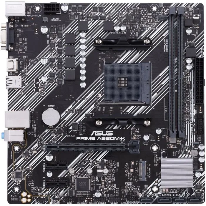 Asus PRIME A520M-K Placa Base Socket AM4 DDR4 PCIe 3.0 Micro ATX 1