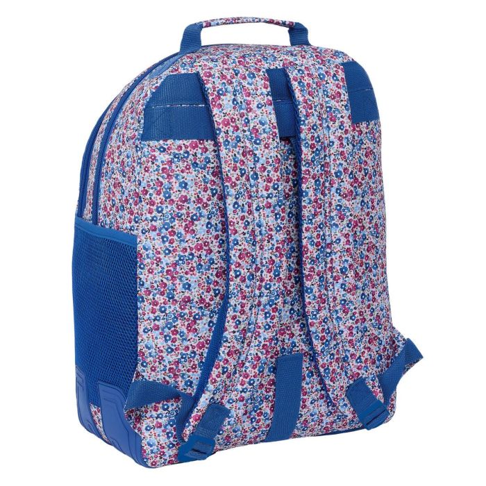 Mochila Escolar Nait Nait Flores coimbra azul Azul 32 x 42 x 15 cm 1 Mochila Escolar Nait Nait Flores coimbra azul Azul 32 x 42 x 15 cm 1