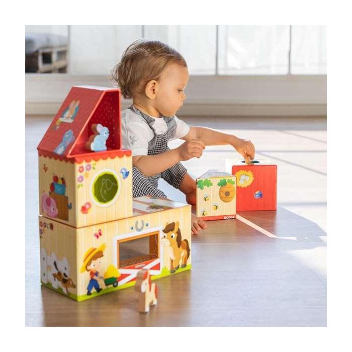 Goula 53470 My First Farm - Granja de Construcción con 5 Animales para Bebés +12 Meses