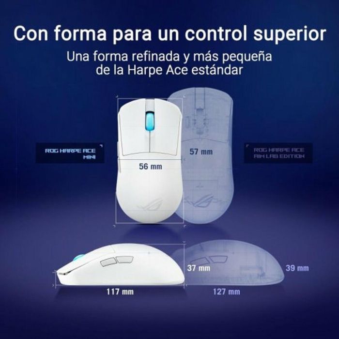 Ratón Inalámbrico Óptico Asus Blanco 5