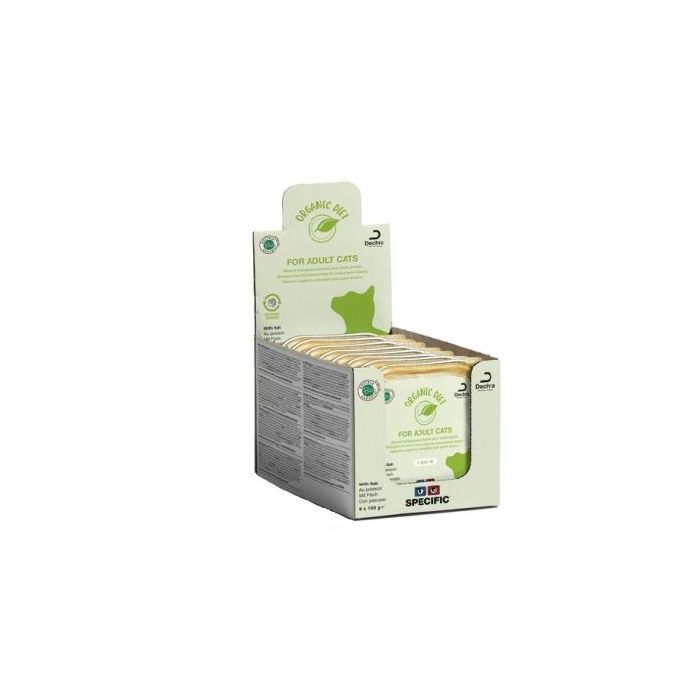 Dechra Specific Organic Fish Comida para Gatos Adultos - 8 Paquetes de 100 gr Dechra Specific Organic Fish Comida para Gatos Adultos - 8 Paquetes de 100 gr