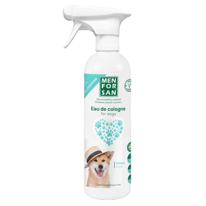 Men For San Agua de Colonia Fresh para Perros 500 mL - pH Neutro, Sin Alcohol, No Irrita, con Acción Desodorante Prolongada