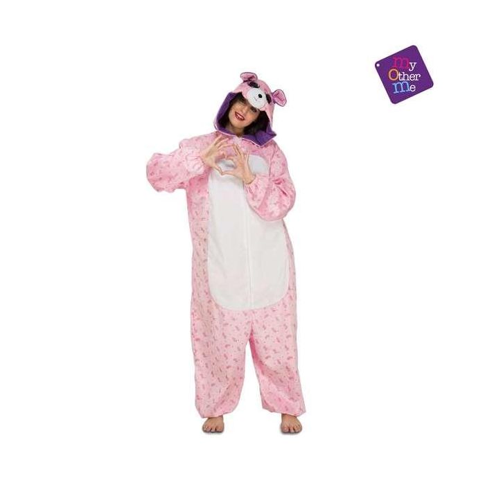 Disfraz para Adultos My Other Me Big Eyes Oso de Peluche Rosa M/L 1