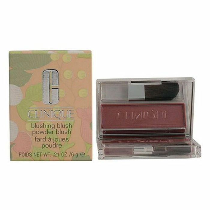 Clinique Blushing Blush Colorete en Polvo #110 Precious Posy, Larga Duración, Textura Suave, con Pincel, Hipoalergénico 6g 5