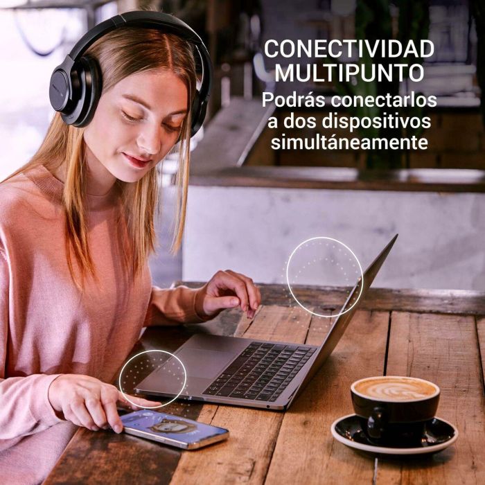 Energy Sistem Auriculares Silent ANC Inalámbricos con Cancelación de Ruido, Bluetooth 5.4, Negro 3 Energy Sistem Auriculares Silent ANC Inalámbricos con Cancelación de Ruido, Bluetooth 5.4, Negro 3