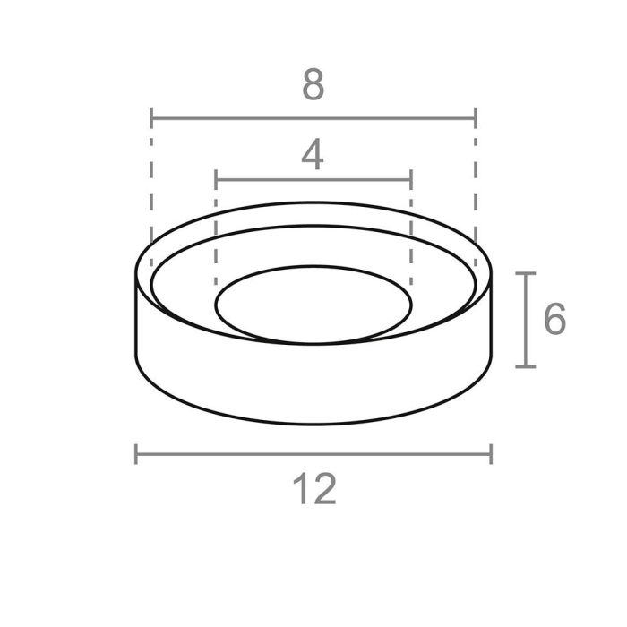Imán neodimio aro avellanado im31 níquel 12 x 6 (ø8-4) mm 1