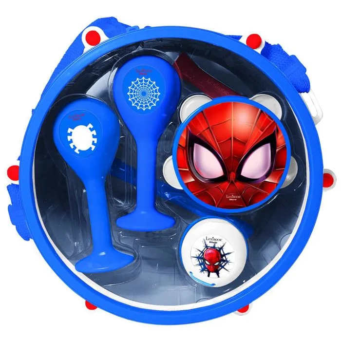 Lexibook LEX3380743080338 Set Musical Spider-Man 7 Instrumentos Almacenamiento Tambor 1