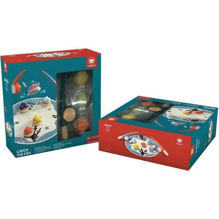 TOP BRIGHT TOP4260771791040 Juego de Pesca Magnética Catch Fish con 6 Peces Magnéticos, 2 Cañas de Pescar y Tapete de Tela 1 TOP BRIGHT TOP4260771791040 Juego de Pesca Magnética Catch Fish con 6 Peces Magnéticos, 2 Cañas de Pescar y Tapete de Tela 1