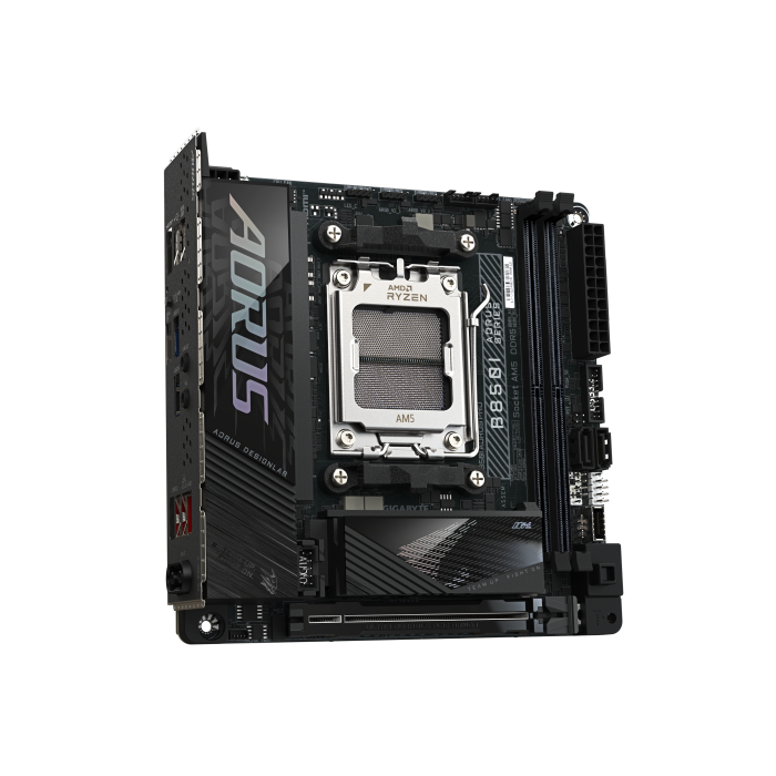 Gigabyte 9AB85IPRO-00-G10 Placa Base Mini ITX - AMD Ryzen 9000, VRM 8+2+1, DDR5 8400MHz (OC), PCIe 5.0/4.0 M.2, 2.5Gb LAN, WiFi 7, USB 3.2 Gen 2 3