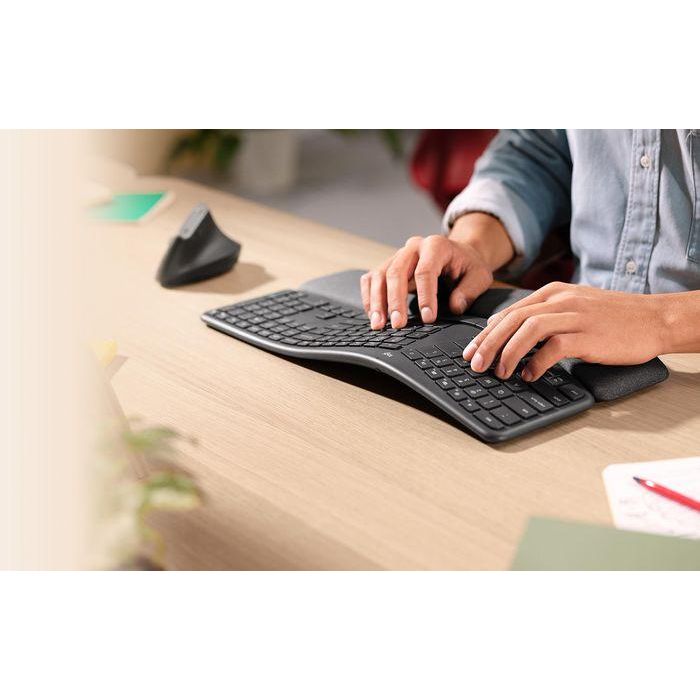 Logitech ERGO K860 Teclado Ergonómico Avanzado para Escritura Natural con Soporte de Muñeca 5