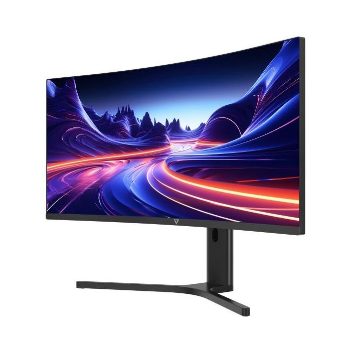 V7 Videoseven L340WQ-HAS Monitor Curvo 34" UltraWide QHD 3440x1440 USB-C Altura Ajustable 120Hz Negro