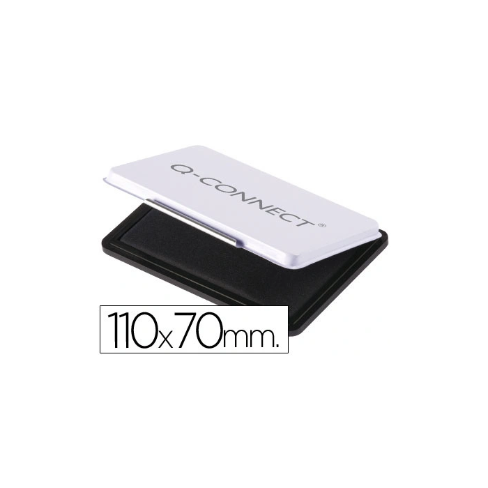 Q-connect Tampon Nº2 110x70 mm Negro 0 Q-connect Tampon Nº2 110x70 mm Negro 0