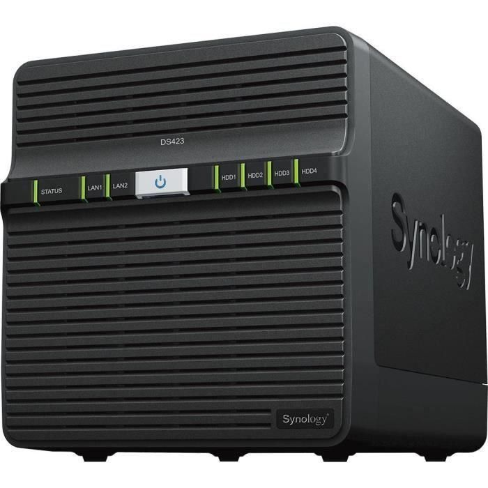 Synology DS423 Servidor de Almacenamiento NAS, Realtek RTD1619B, 2 GB DDR4, 0 TB de Capacidad, DiskStation Manager, Negro 1