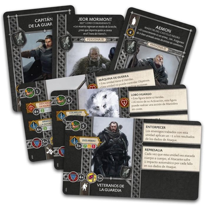 CMON Juego de Mesa Canción de Hielo y Fuego: Pack de Facción Guardia de la Noche Cartas 1