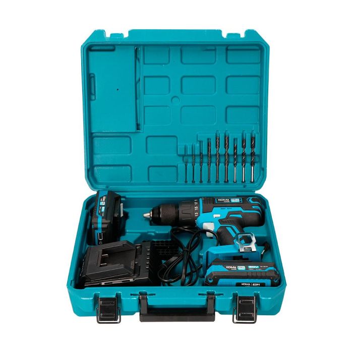Kit maletin taladro percutor/atornillador 20 v con 2 baterias 2.0a y cargador 22,5 x 20,3 cm pro series 5 Kit maletin taladro percutor/atornillador 20 v con 2 baterias 2.0a y cargador 22,5 x 20,3 cm pro series 5