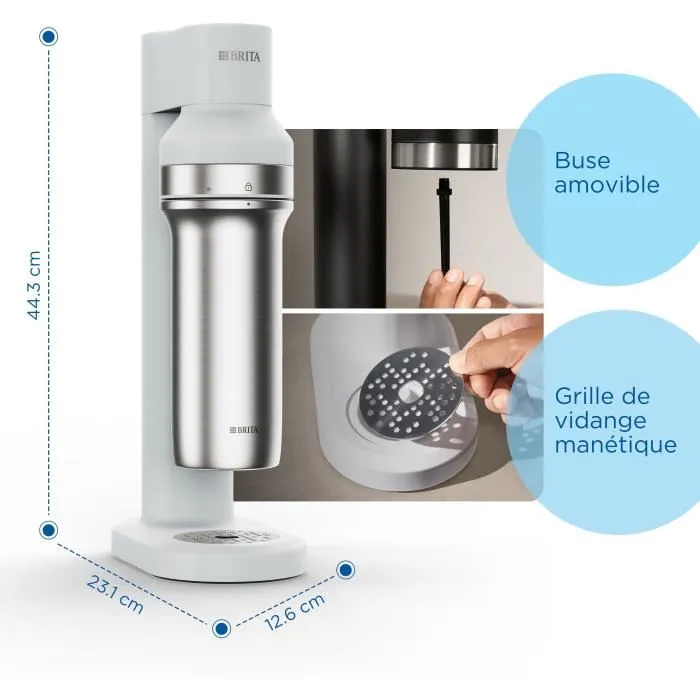 Brita BRI4006387118365 Máquina de agua con gas sodaTRIO - Blanco 4