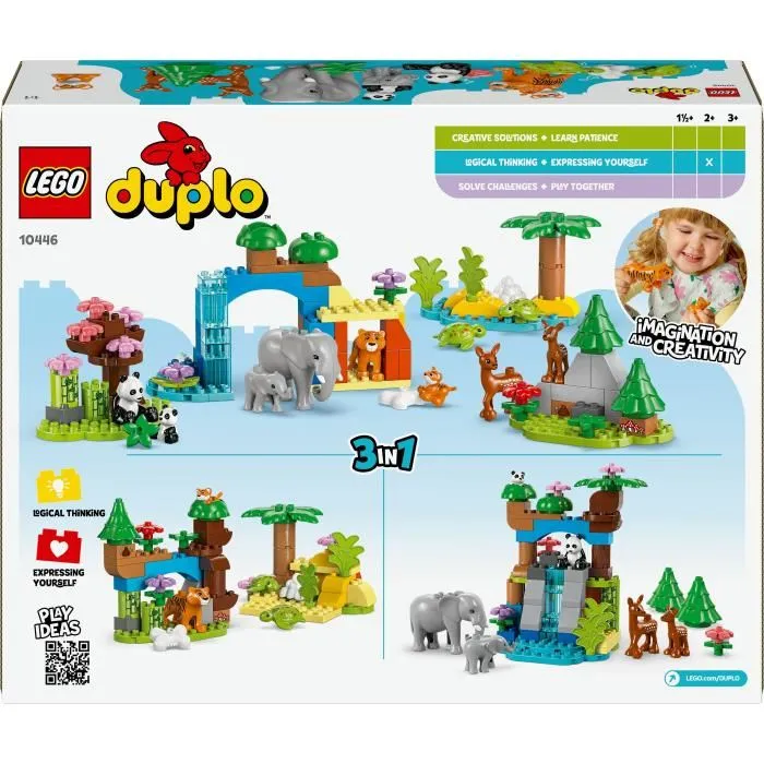 Lego DUPLO 10446 Familias de animales salvajes 3 en 1 - Juegos de aprendizaje temprano con animales 5
