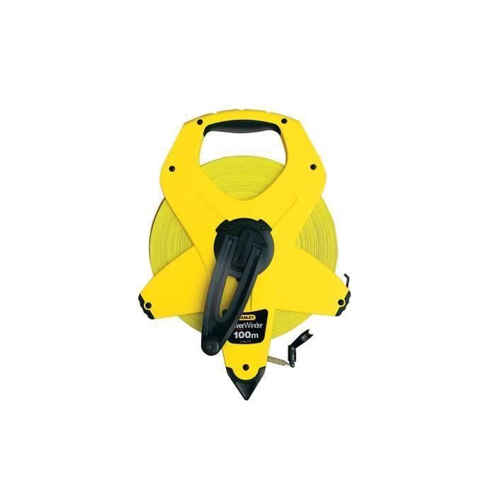 Stanley 2-34-777 Cinta Métrica de Fibra de Vidrio de 100m x 13mm Power Winder con Caja Abierta