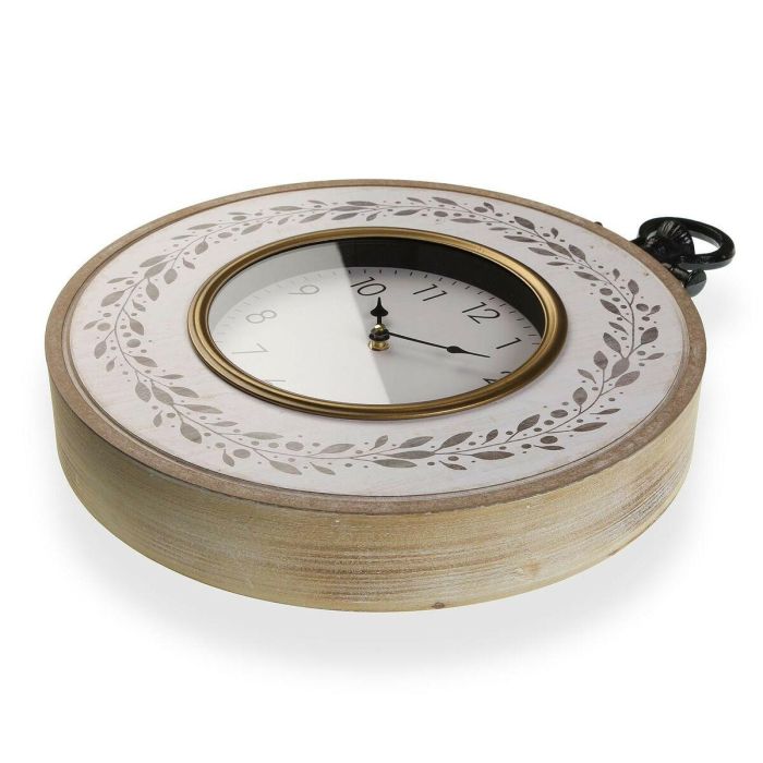 Reloj de Pared Madera Hojas Versa 50x6.5x40 cm (2 Unidades) 3 Reloj de Pared Madera Hojas Versa 50x6.5x40 cm (2 Unidades) 3