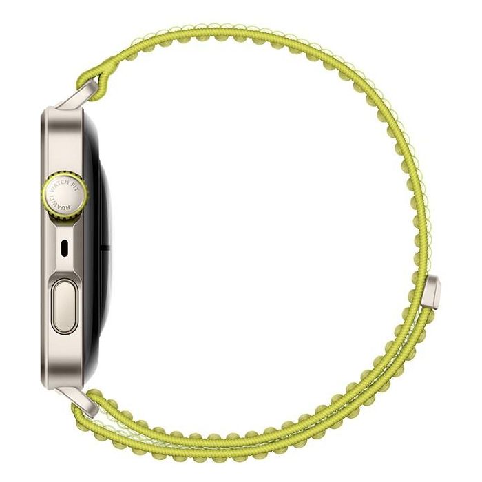 Huawei Watch Fit 4 Pro Green Woven Strap, Smartwatch AMOLED 1.82" GPS 5 ATM, Correa de Nylon Verde, Cuerpo Aluminio/Titanio 3