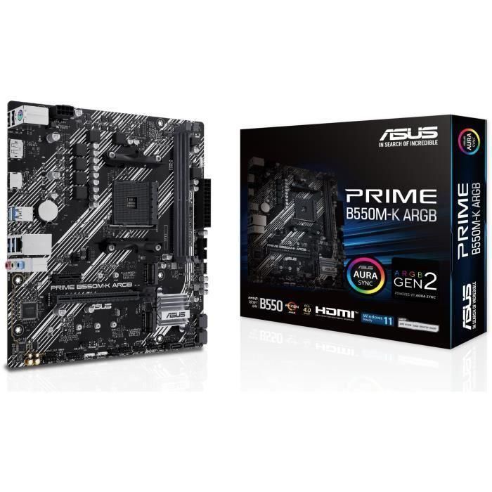 Asus ASU1701162274097 Placa base PRIME B550M-K ARGB - Socket AM4 - DDR4 - Micro ATX