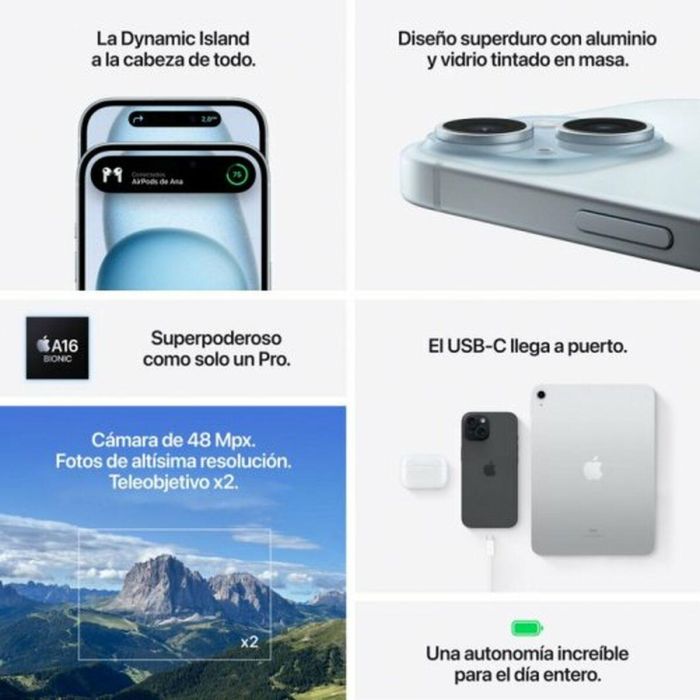 Smartphone Apple iPhone 15 Plus 6,7" 256 GB Amarillo 3 Smartphone Apple iPhone 15 Plus 6,7" 256 GB Amarillo 3