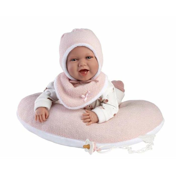 Muñeca mimi sonrisas con vestido ositos luna rosa 42cm cuerpo tela 2 Muñeca mimi sonrisas con vestido ositos luna rosa 42cm cuerpo tela 2