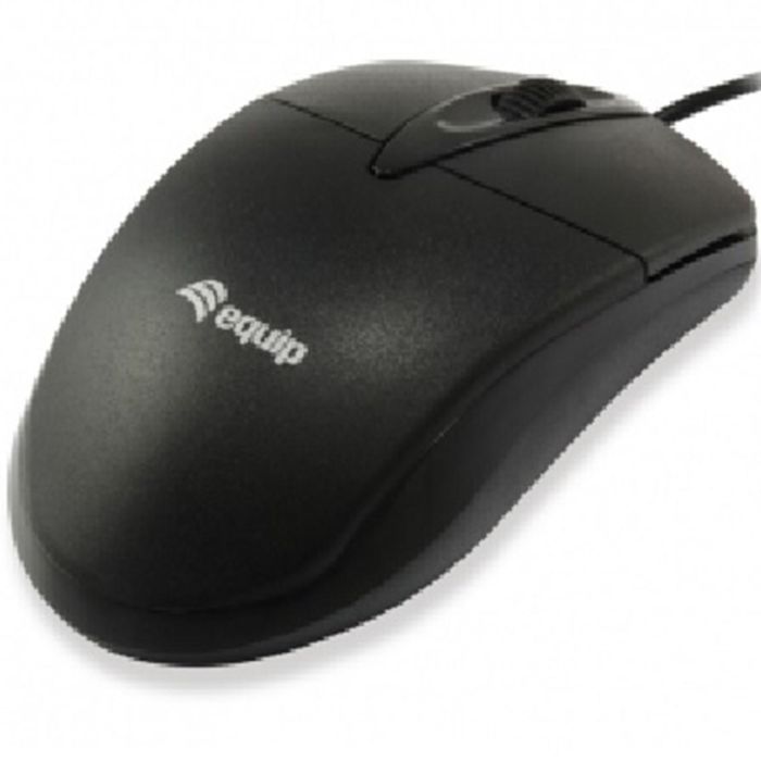 Equip Ratón Óptico 1000 DPI Ambidextro Negro con Rueda de Desplazamiento Equip Ratón Óptico 1000 DPI Ambidextro Negro con Rueda de Desplazamiento