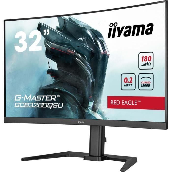 Iiyama GCB3280QSU-B2 Monitor Gaming 32" Curvo VA 2560x1440 180Hz 0.2ms HDR Altavoces USB 3.2 Gen 1 2