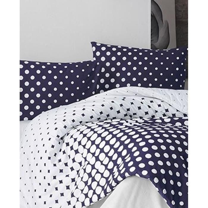 Aucune ASI8683743677962 Juego de cama - 1 funda nórdica 220x240 cm + 2 fundas de almohada 60x60 cm - 100% algodón reforzado - Azul 2 Aucune ASI8683743677962 Juego de cama - 1 funda nórdica 220x240 cm + 2 fundas de almohada 60x60 cm - 100% algodón reforzado - Azul 2