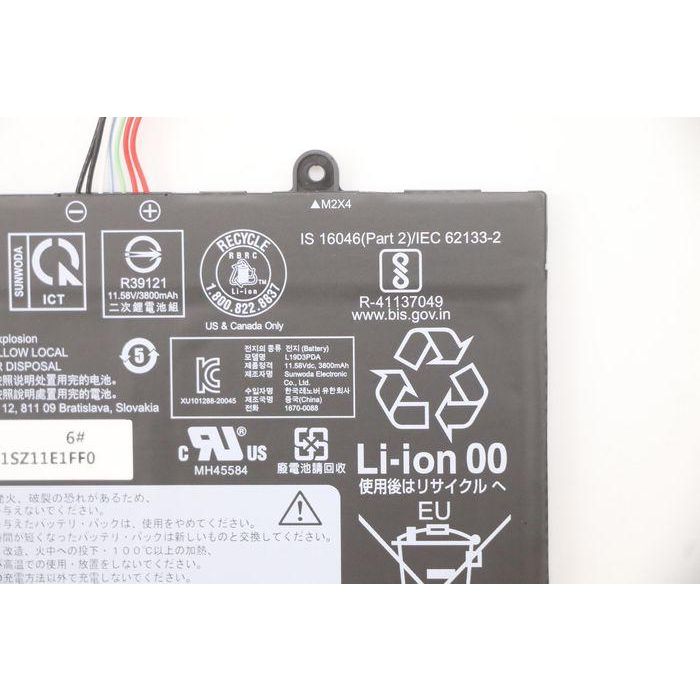 Lenovo Battery for Lenovo notebooks, 45Wh capacity, 11.58V voltage, 3-cell design, weighs 185g. 3 Lenovo Battery for Lenovo notebooks, 45Wh capacity, 11.58V voltage, 3-cell design, weighs 185g. 3