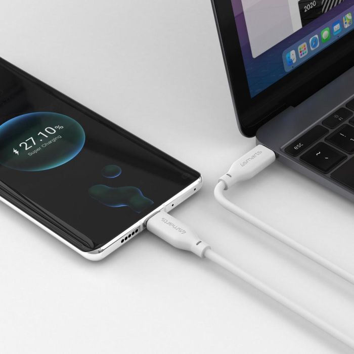 4smarts USB-C / USB-C Silikon-Kabel High Flex 60W 1.5m Wei 5