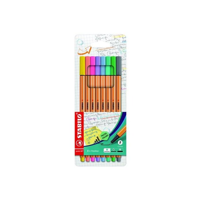 Stabilo Rotuladores Point 88 C-Surtidos Pastel Estuche 8 Ud