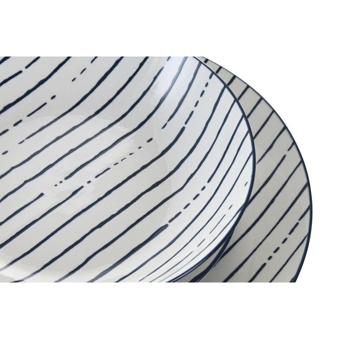 Vajilla Mediterraneo DKD Home Decor Azul 19 x 2 x 19 cm Set de 18 3 Vajilla Mediterraneo DKD Home Decor Azul 19 x 2 x 19 cm Set de 18 3