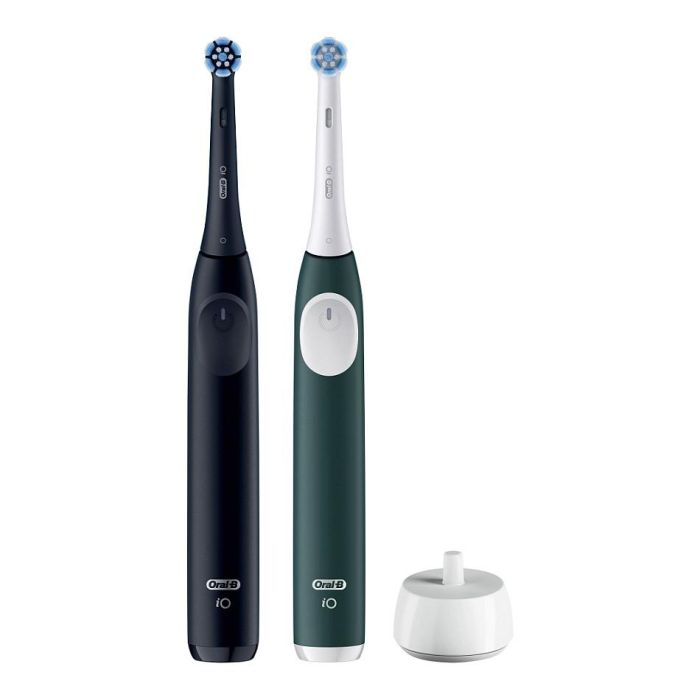 Oral-B Series 2 Night Black/ Forest Green Cepillo Dental Vibratorio con 2 Mango y 2 Cabezales, 3 Modos: Cuidado Diario, Sensible, Súper Sensible Oral-B Series 2 Night Black/ Forest Green Cepillo Dental Vibratorio con 2 Mango y 2 Cabezales, 3 Modos: Cuidado Diario, Sensible, Súper Sensible