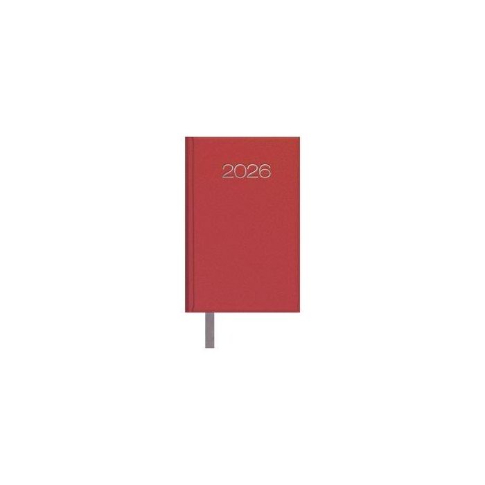 Agenda Anual (2026) Dohe Lisboa Cosida Tapa Extra Polipiel 85X130 S/V Rojo