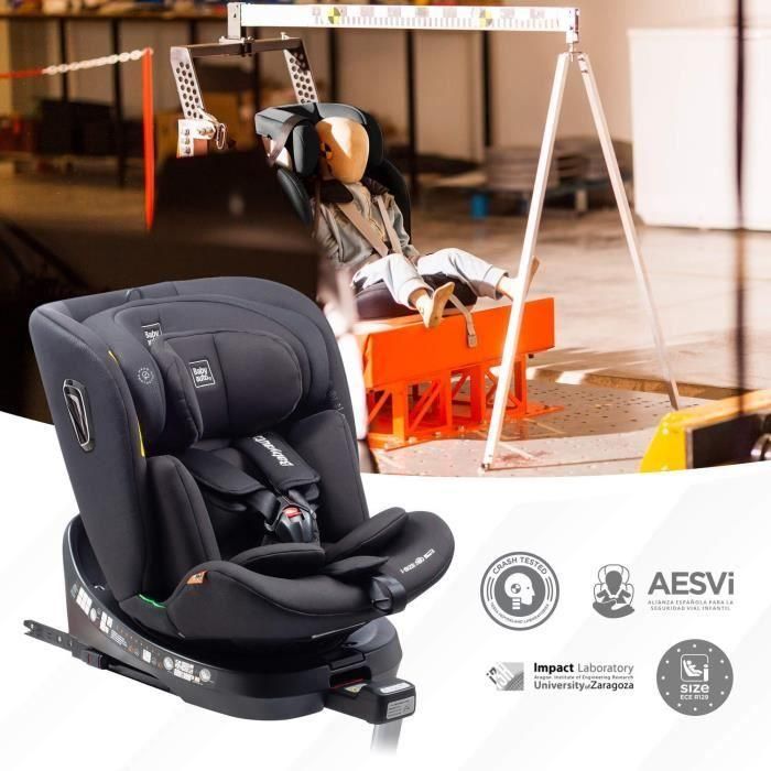 Silla de coche - BABYAUTO - AITANA GRIS ANTRACITA - Desde el nacimiento hasta los 12 años - 0-36 kg - I-Size - ISOFIX - Giratoria 360° - ECE R129 5 Silla de coche - BABYAUTO - AITANA GRIS ANTRACITA - Desde el nacimiento hasta los 12 años - 0-36 kg - I-Size - ISOFIX - Giratoria 360° - ECE R129 5