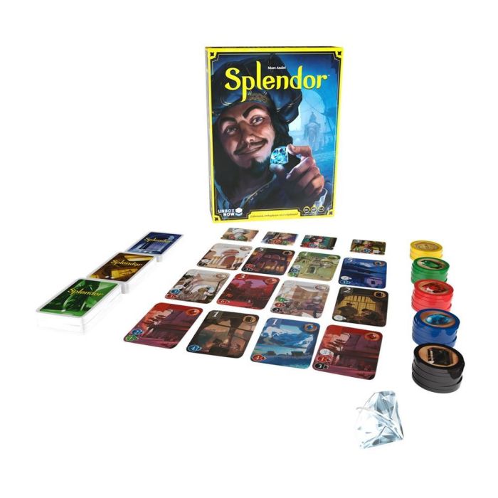 Space Cowboys SCSPL01ES Splendor, Juego de Mesa de Estrategia para 2 a 4 Jugadores, 30 Min, Edad +10, Edición Actualizada 1 Space Cowboys SCSPL01ES Splendor, Juego de Mesa de Estrategia para 2 a 4 Jugadores, 30 Min, Edad +10, Edición Actualizada 1