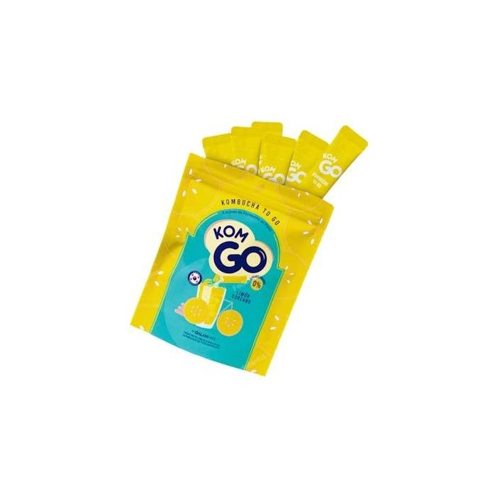 KOMGO Kombucha To Go Sabor Limón Coreano - 6 Sticks/Sobres