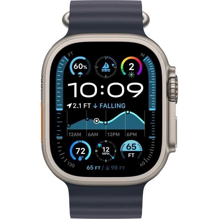 Apple Watch Ultra 2 GPS + Cellular - 49 mm - Caja de titanio natural - Brazalete Ocean Band azul marino 1 Apple Watch Ultra 2 GPS + Cellular - 49 mm - Caja de titanio natural - Brazalete Ocean Band azul marino 1