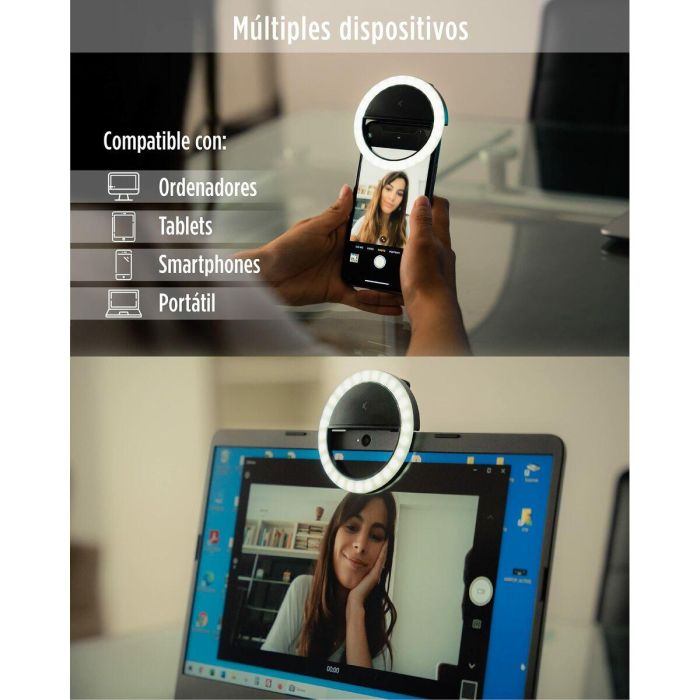 Aro de Luz para Selfie Recargable KSIX TP-8427542116006_BXYOUTBMINI_Vendor 3W 6