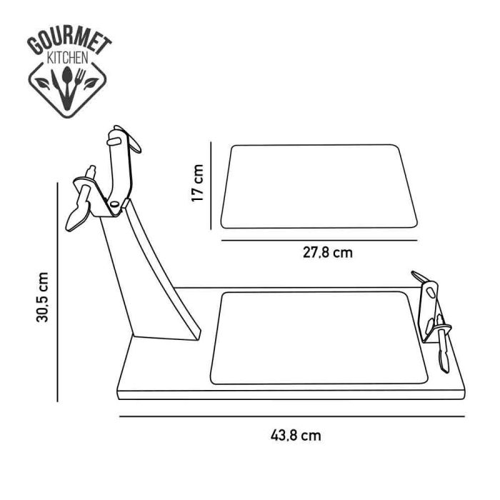 Gourmet Kitchen Jamonero con Base Cerámica, Madera de Caucho, 43.8x19.5x30.5cm 1 Gourmet Kitchen Jamonero con Base Cerámica, Madera de Caucho, 43.8x19.5x30.5cm 1