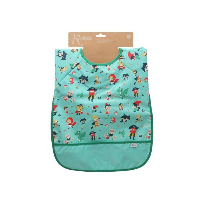 Babero Impermeable Con Mangas Verde 4