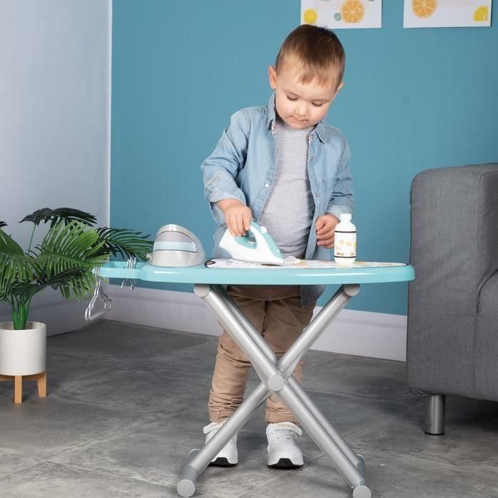 Smoby - Tabla de planchar con estación de vapor + 9 accesorios - Juegos de imitación para el hogar - Al 48 cm - Hecho en Francia - A partir de 3 años 2 Smoby - Tabla de planchar con estación de vapor + 9 accesorios - Juegos de imitación para el hogar - Al 48 cm - Hecho en Francia - A partir de 3 años 2