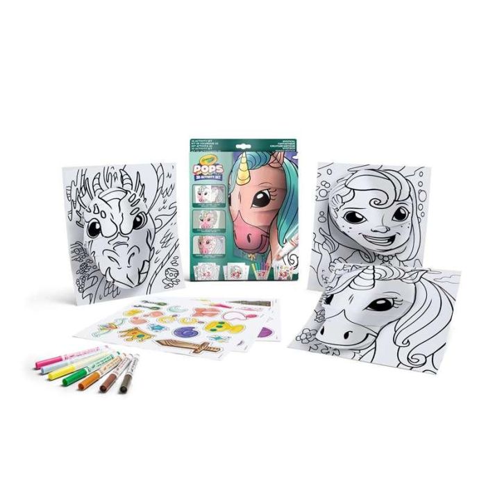 Actividades 3D color pops mystica setl con 3 fondos ,3 hojas 3d, 7 rotuladores,3 hojas adhesivas y cnta adhesiva. 29x22x2.6 cm 6 Actividades 3D color pops mystica setl con 3 fondos ,3 hojas 3d, 7 rotuladores,3 hojas adhesivas y cnta adhesiva. 29x22x2.6 cm 6