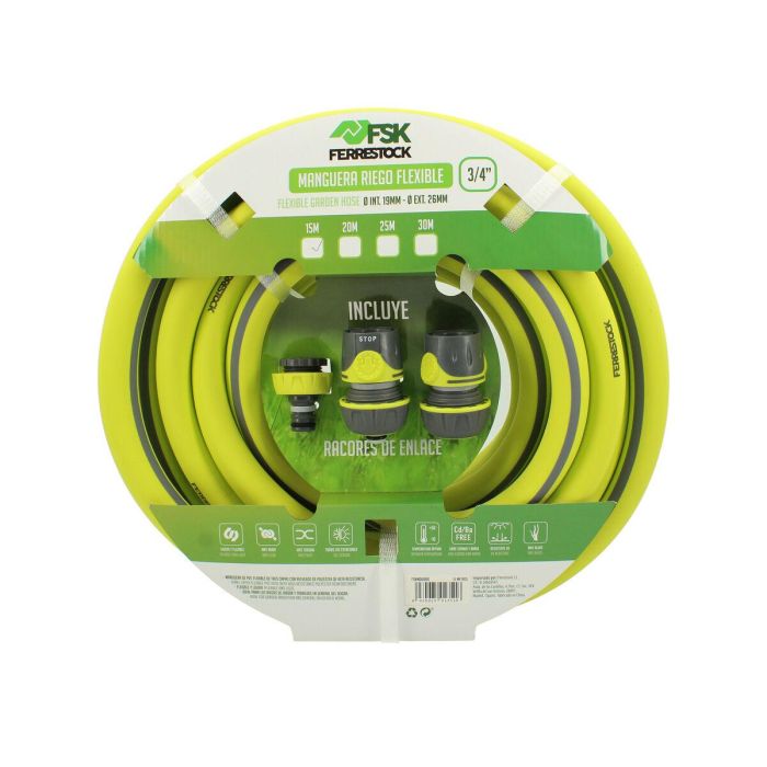 Manguera Ferrestock 3/4" Poliéster 15 m Ø 19 mm Flexible 1 Manguera Ferrestock 3/4" Poliéster 15 m Ø 19 mm Flexible 1