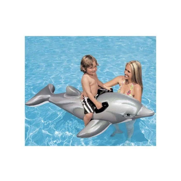 Colchón inflable de playa Dolphin - Mixto - 175 cm - Para niños - Gris y negro 1