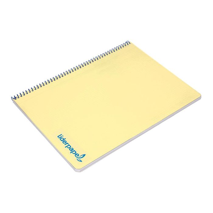 Cuaderno Espiral Liderpapel A4 Wonder Tapa Plastico 80H 90 gr Cuadro 4 mm Con Margen Color Amarillo 5 unidades 6