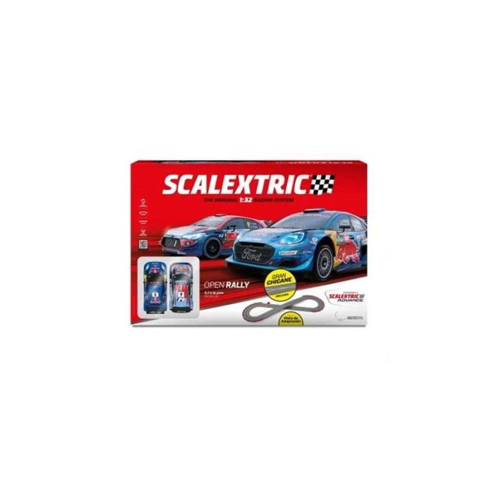 Pista scalextric open rally. incluye coches con luz,mando con turbo ,vallas,puente,rampa 5,2 metros de pista. 233x77 cm. 1 Pista scalextric open rally. incluye coches con luz,mando con turbo ,vallas,puente,rampa 5,2 metros de pista. 233x77 cm. 1